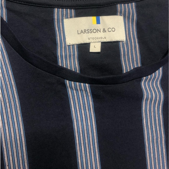 LARSON AND CO STRIPED T SHIRT - Picture 2 of 2